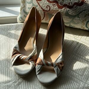 Cole Haan Peep Toe Wedge ladies Shoes Size 8